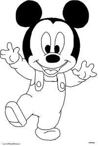 Mickey Mouse baby coloring pages