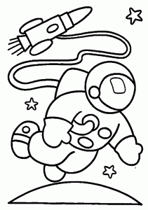 space astronaut coloring pages